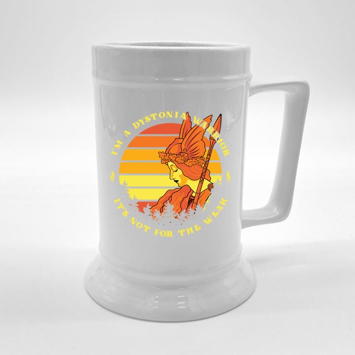 Unbreakable Dystonia Warrior Gift Front & Back Beer Stein