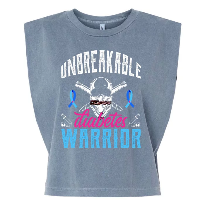 Unbreakable Diabetes Warrior Garment-Dyed Women's Muscle Tee