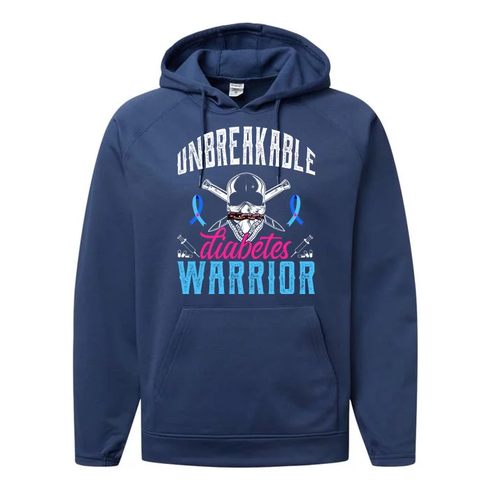 Unbreakable Diabetes Warrior Performance Fleece Hoodie