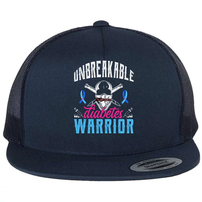 Unbreakable Diabetes Warrior Flat Bill Trucker Hat