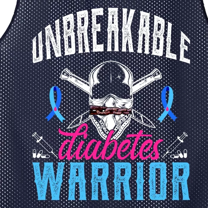 Unbreakable Diabetes Warrior Mesh Reversible Basketball Jersey Tank