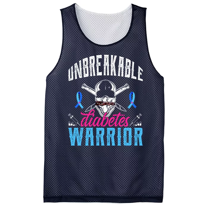 Unbreakable Diabetes Warrior Mesh Reversible Basketball Jersey Tank