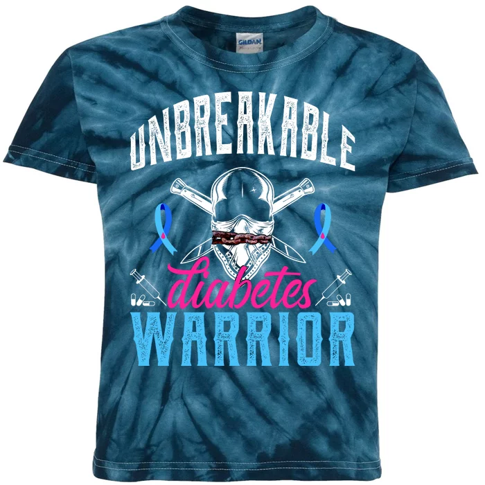 Unbreakable Diabetes Warrior Kids Tie-Dye T-Shirt