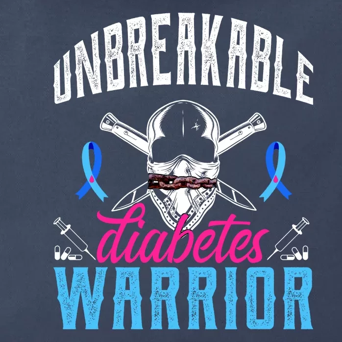 Unbreakable Diabetes Warrior Zip Tote Bag