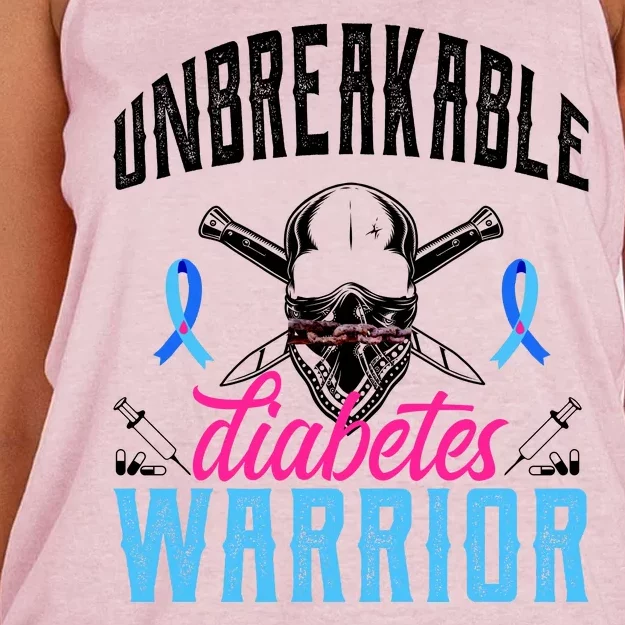 Unbreakable Diabetes Warrior Women's Knotted Racerback Tank