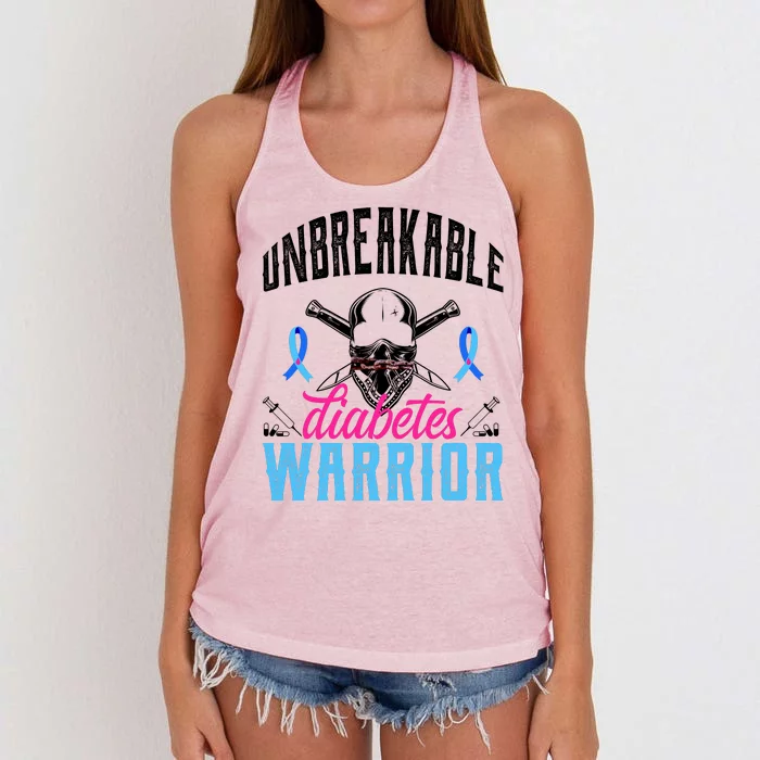 Unbreakable Diabetes Warrior Women's Knotted Racerback Tank