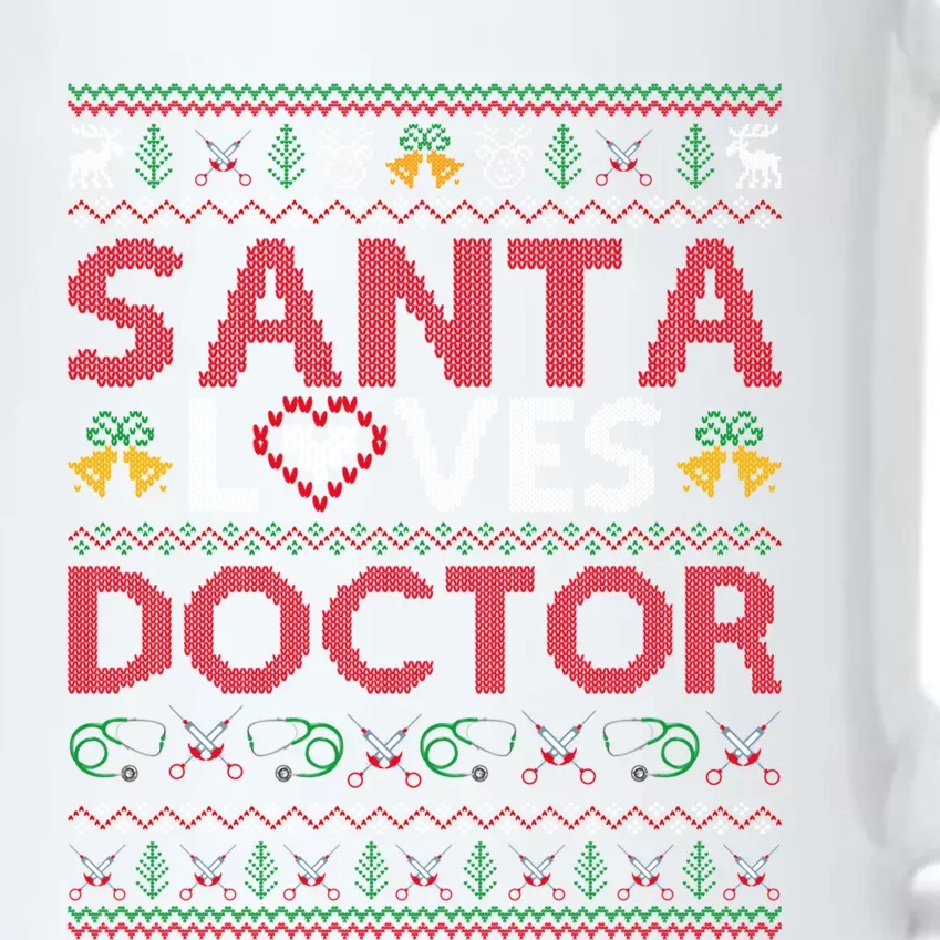 Ugly Doctor Xmas Gift Santa Loves Doctor Christmas Cute Gift Black Color Changing Mug