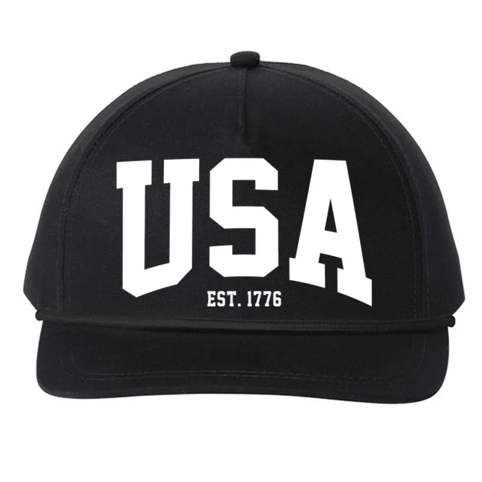 Usa Est 1776 Snapback Five-Panel Rope Hat