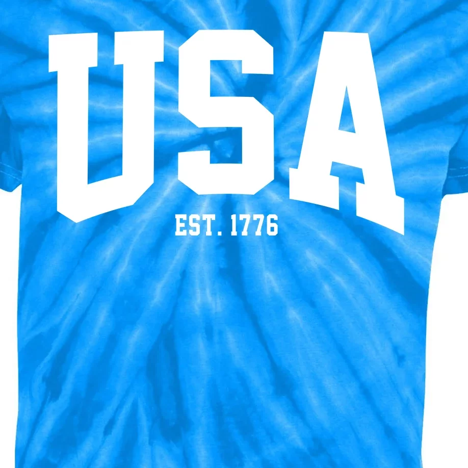 Usa Est 1776 Kids Tie-Dye T-Shirt