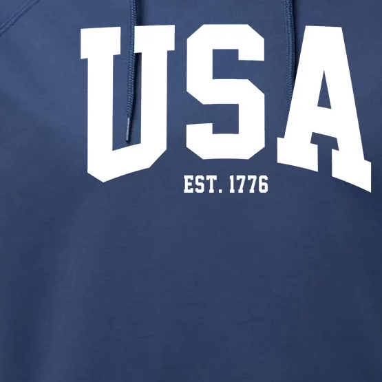 Usa Est 1776 Performance Fleece Hoodie