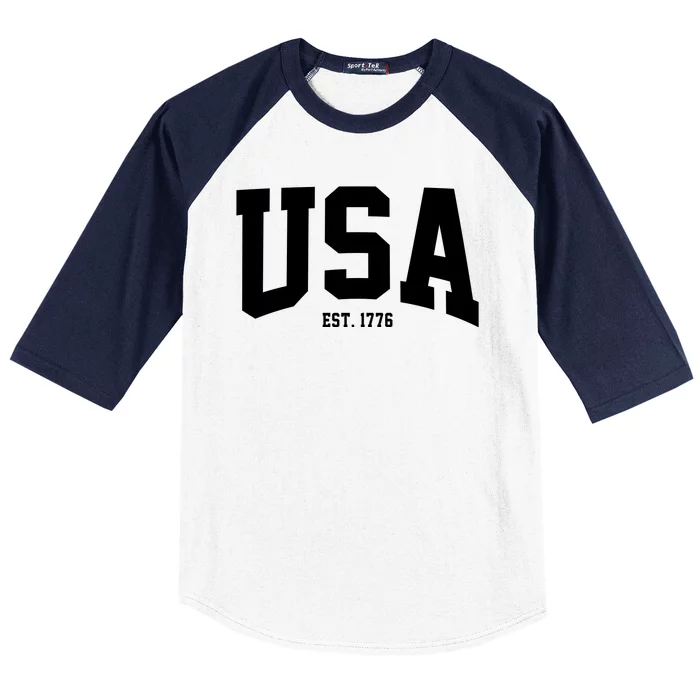 Usa Est 1776 Baseball Sleeve Shirt