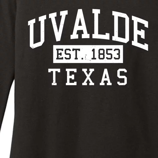 Uvalde EST 1853 Texas Womens CVC Long Sleeve Shirt