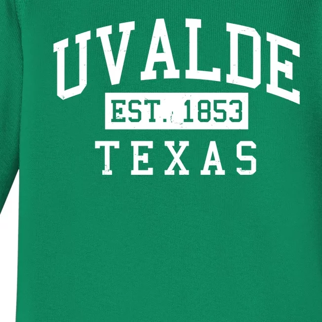 Uvalde EST 1853 Texas Baby Long Sleeve Bodysuit