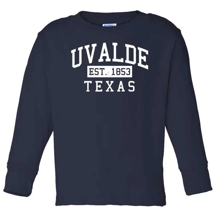 Uvalde EST 1853 Texas Toddler Long Sleeve Shirt