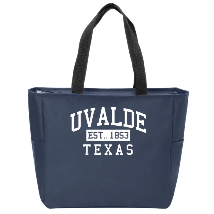 Uvalde EST 1853 Texas Zip Tote Bag