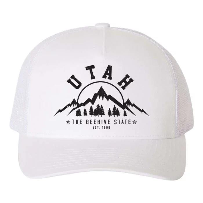 Utah Est 1896 State Vintage Mountains Nature Outdoor Gift Yupoong Adult 5-Panel Trucker Hat