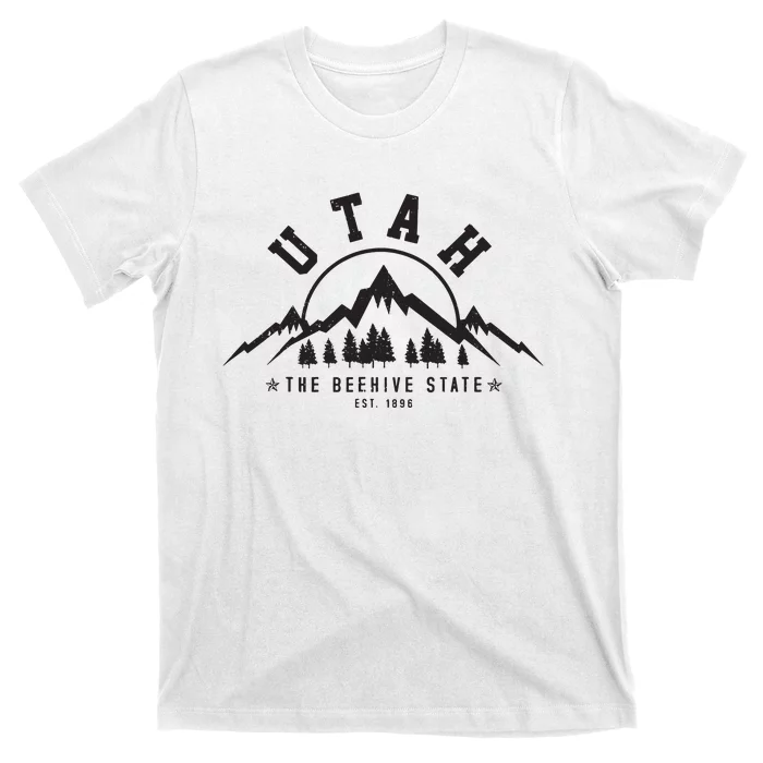 Utah Est 1896 State Vintage Mountains Nature Outdoor Gift T-Shirt