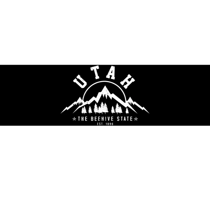 Utah Est 1896 State Vintage Mountains Nature Outdoor Gift Bumper Sticker