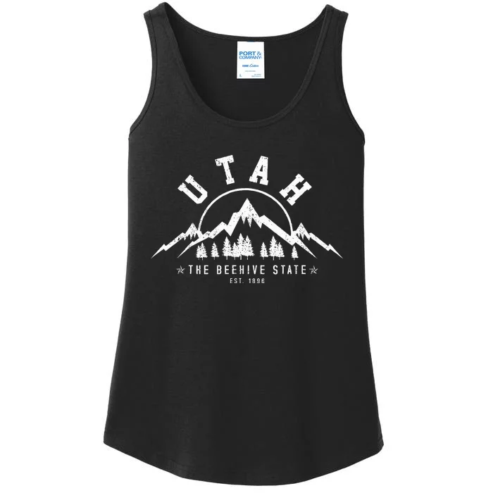 Utah Est. 1896 Usa America Souvenir Ladies Essential Tank