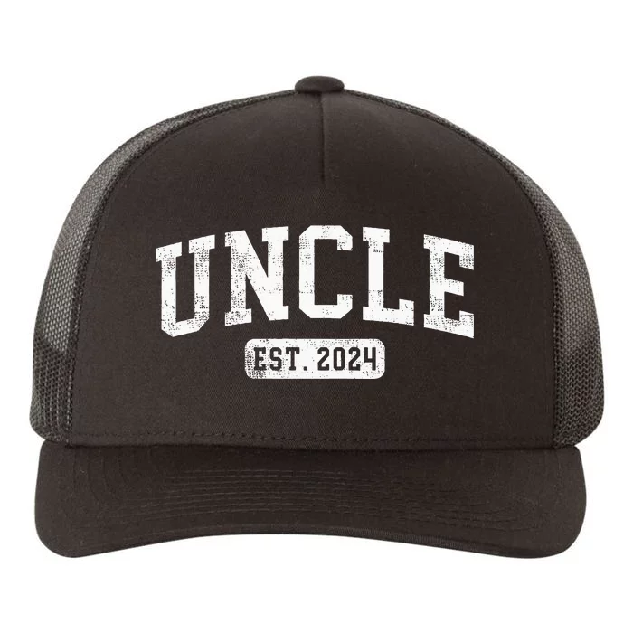 Uncle Est 2024 Promoted To Uncle Announcement Yupoong Adult 5-Panel Trucker Hat