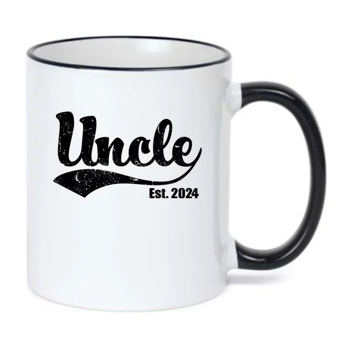 Uncle Est. 2024 Sporty Family Gift Black Color Changing Mug