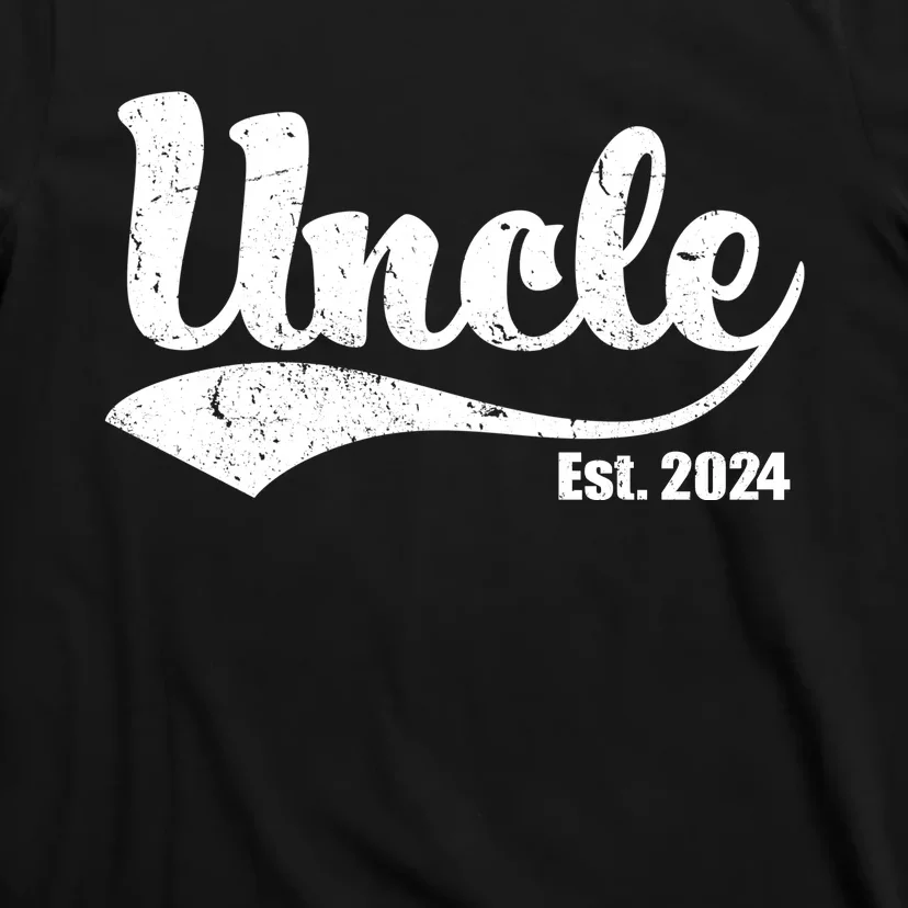 Uncle Est. 2024 Sporty Family Gift T-Shirt