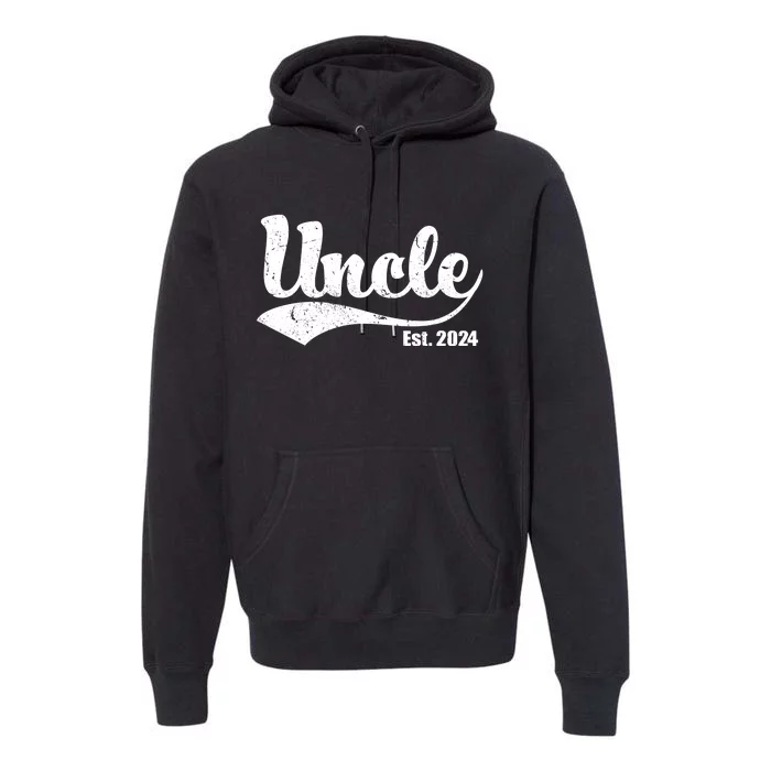 Uncle Est. 2024 Sporty Family Gift Premium Hoodie