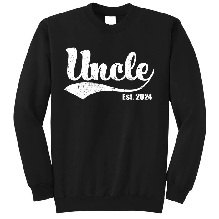 Uncle Est. 2024 Sporty Family Gift Tall Sweatshirt