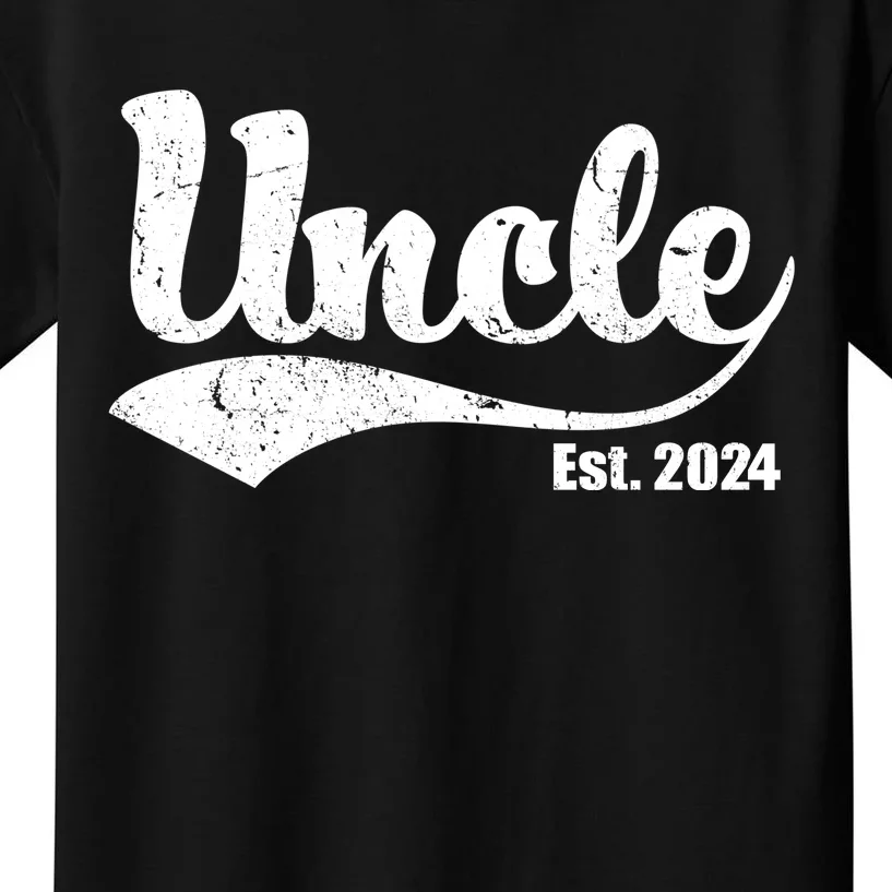 Uncle Est. 2024 Sporty Family Gift Kids T-Shirt