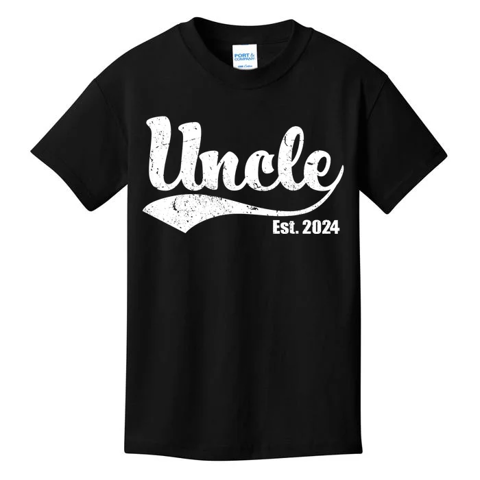 Uncle Est. 2024 Sporty Family Gift Kids T-Shirt