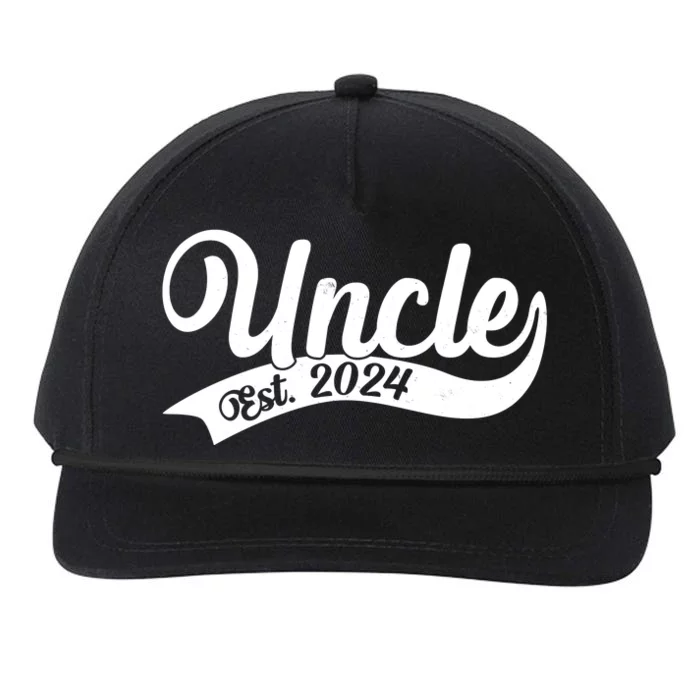 Uncle Est. 2024 New Baby Niece Nephew Snapback Five-Panel Rope Hat