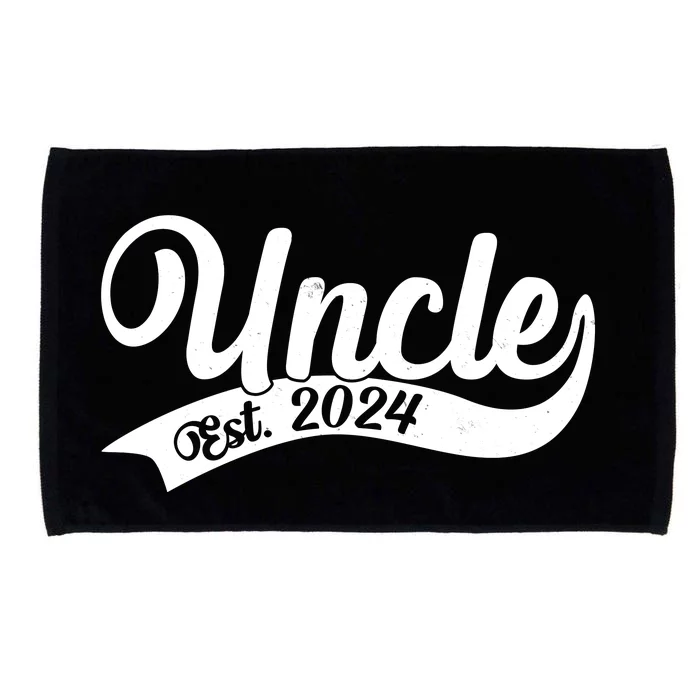 Uncle Est. 2024 New Baby Niece Nephew Microfiber Hand Towel