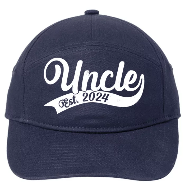 Uncle Est. 2024 New Baby Niece Nephew 7-Panel Snapback Hat