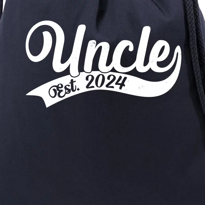 Uncle Est. 2024 New Baby Niece Nephew Drawstring Bag