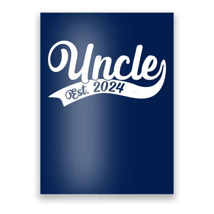 Uncle Est. 2024 New Baby Niece Nephew Poster