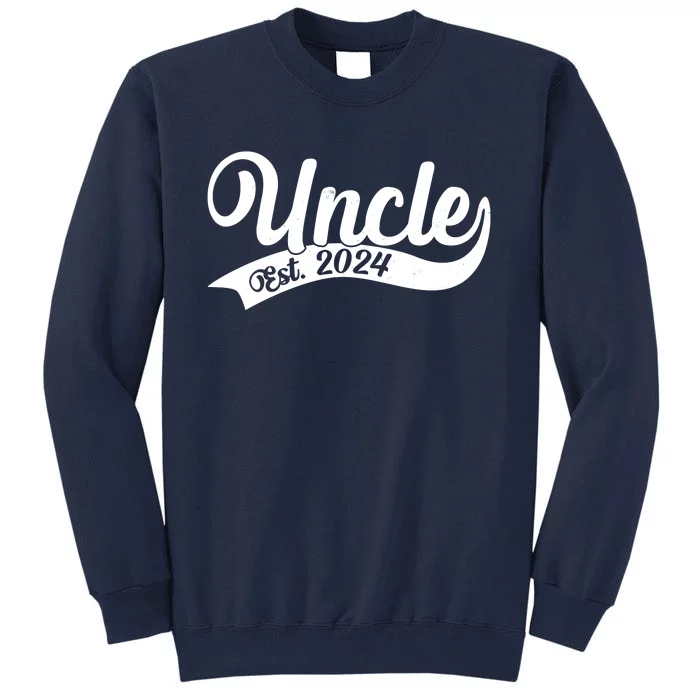 Uncle Est. 2024 New Baby Niece Nephew Tall Sweatshirt