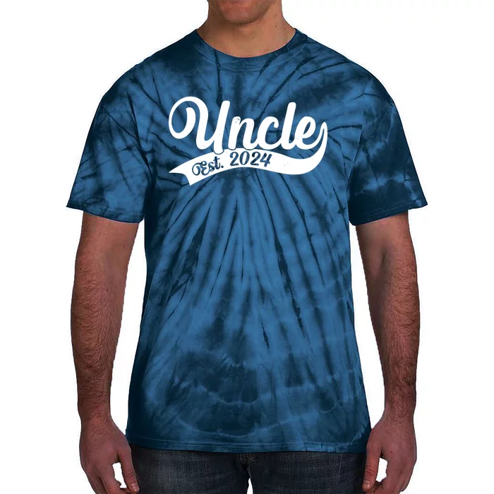 Uncle Est. 2024 New Baby Niece Nephew Tie-Dye T-Shirt