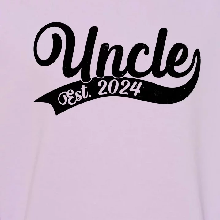 Uncle Est. 2024 New Baby Niece Nephew Garment-Dyed Sweatshirt