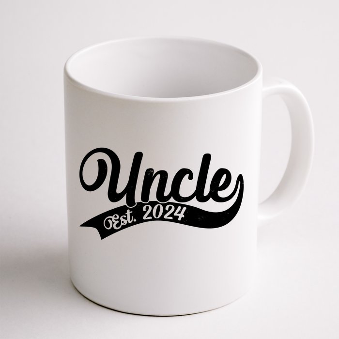 Uncle Est. 2024 New Baby Niece Nephew Front & Back Coffee Mug