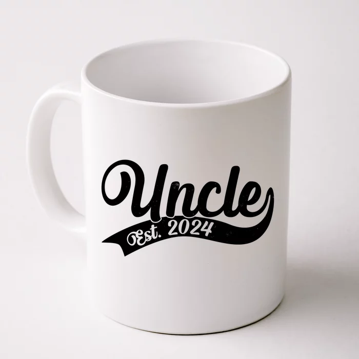 Uncle Est. 2024 New Baby Niece Nephew Front & Back Coffee Mug