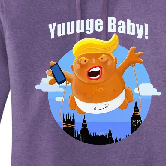 Us Election 2024 Trump Baby Balloon Huge Yuuuge Potus Women's Pullover Hoodie