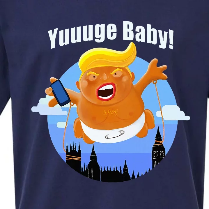 Us Election 2024 Trump Baby Balloon Huge Yuuuge Potus Sueded Cloud Jersey T-Shirt