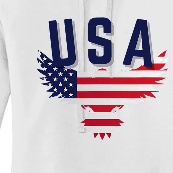 Usa Eagle 4th Of July Gift Casual American Women's Pullover Hoodie