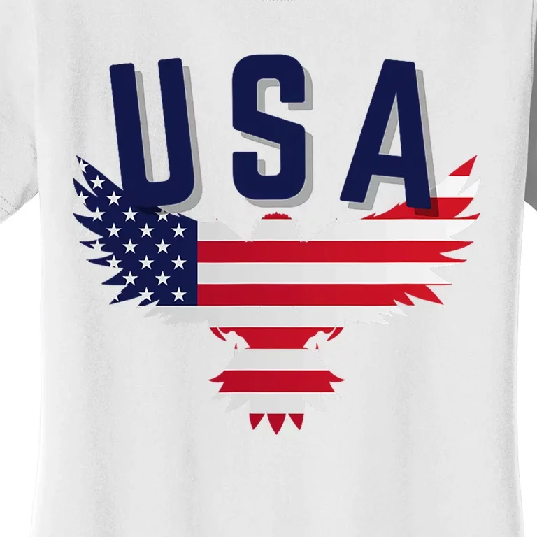 Usa Eagle 4th Of July Gift Casual American Women's T-Shirt