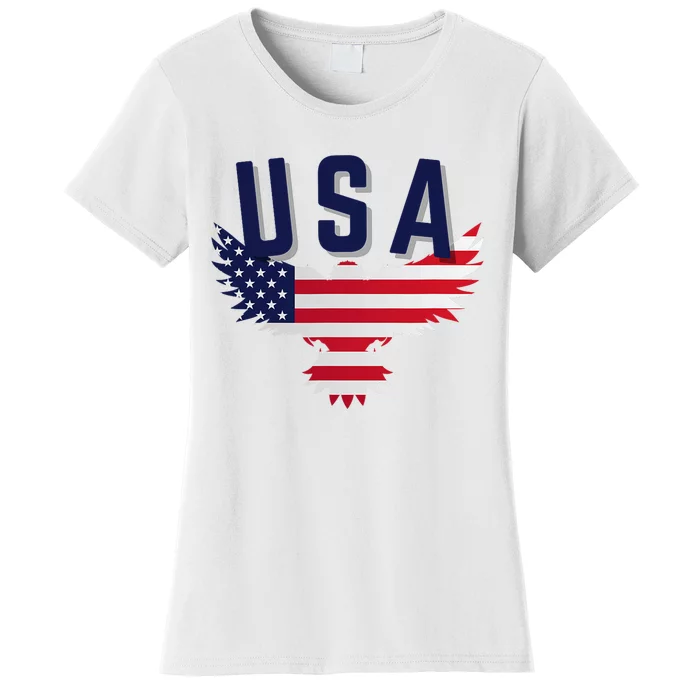 Usa Eagle 4th Of July Gift Casual American Women's T-Shirt