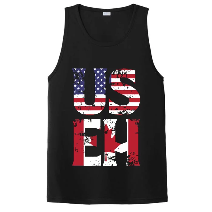 US EH American Canadian Funny Meme Quote Performance Tank