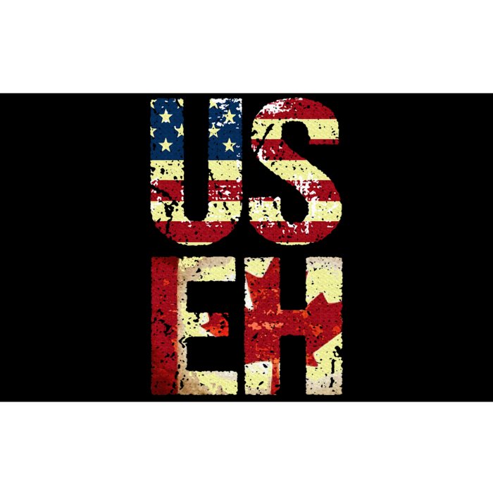 Us Eh America Canada Flag Funny American Canadian Bumper Sticker