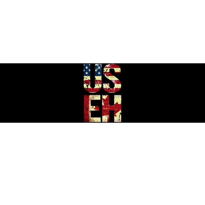 Us Eh America Canada Flag Funny American Canadian Bumper Sticker