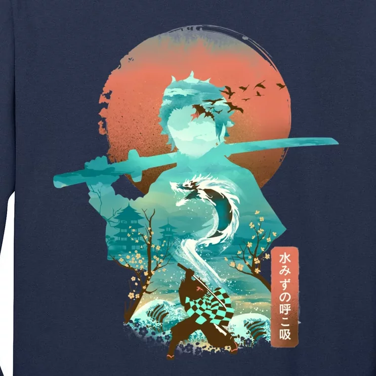 Ukiyo E Breath Of Water Tall Long Sleeve T-Shirt