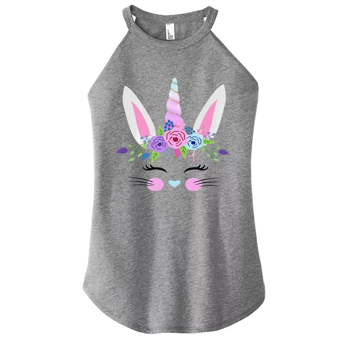 Unicorn Easter Bunny For Girl Easter Premium Women’s Perfect Tri Rocker Tank